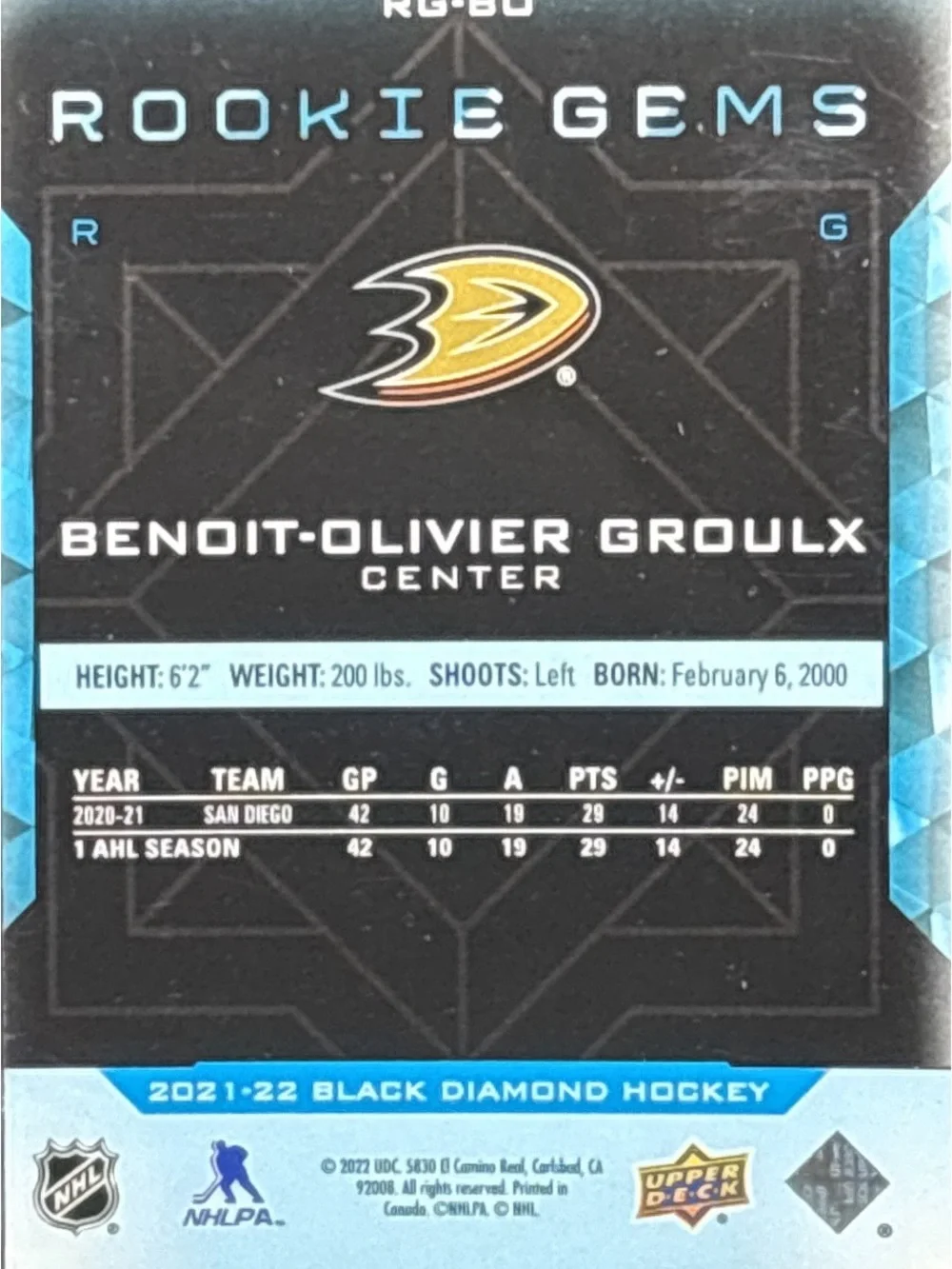 Upper Deck black diamond